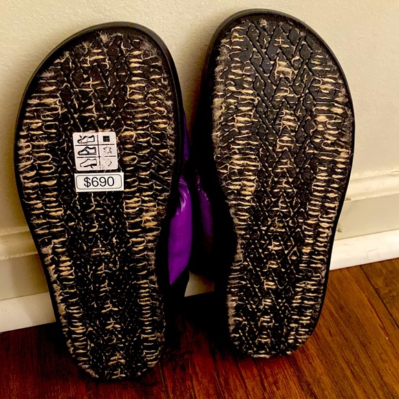 Purple Marni Cross Puffy Nylon Sandals - Picture 3 of 4